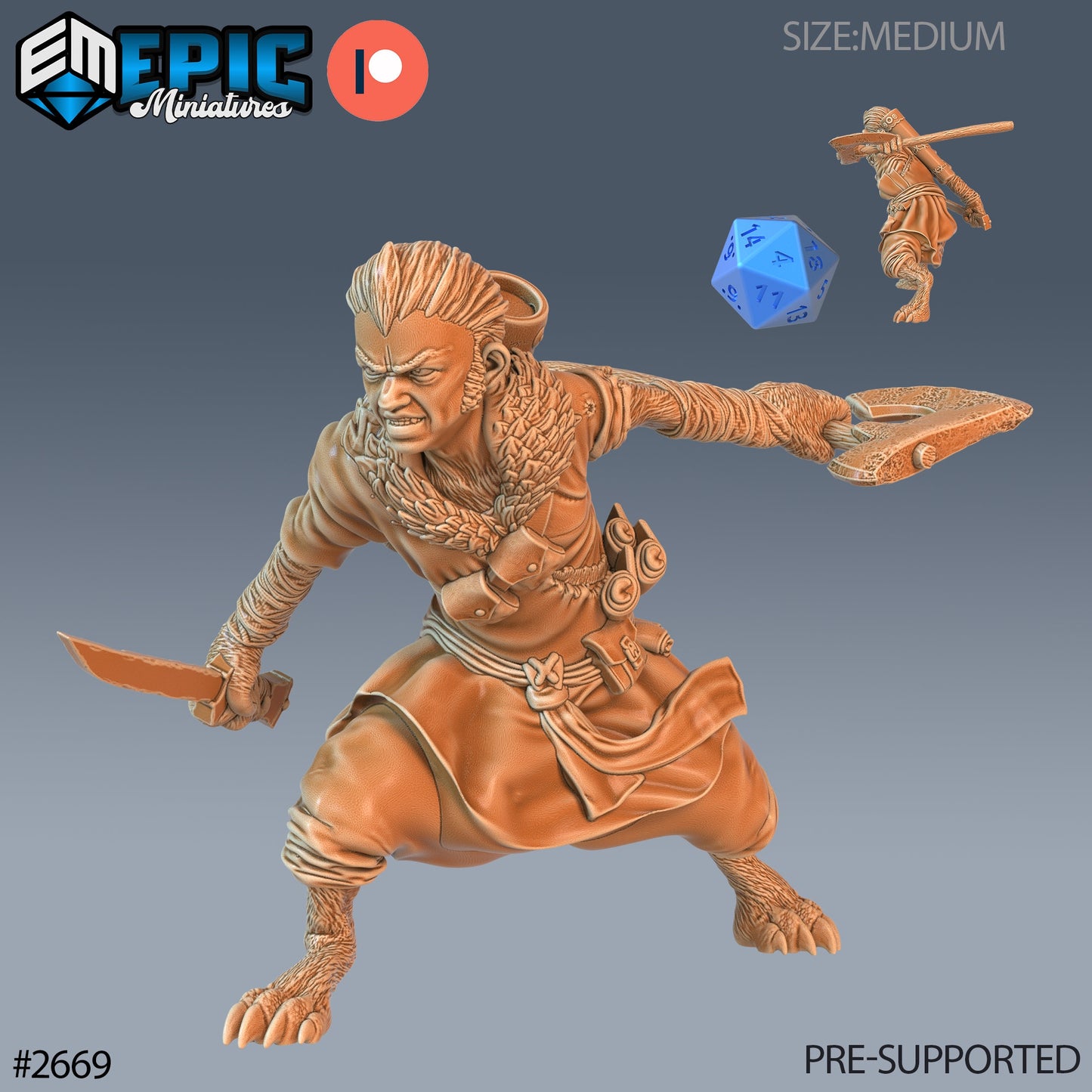 Halfling Skin Changer - Epic Miniatures | #65 Little Folk