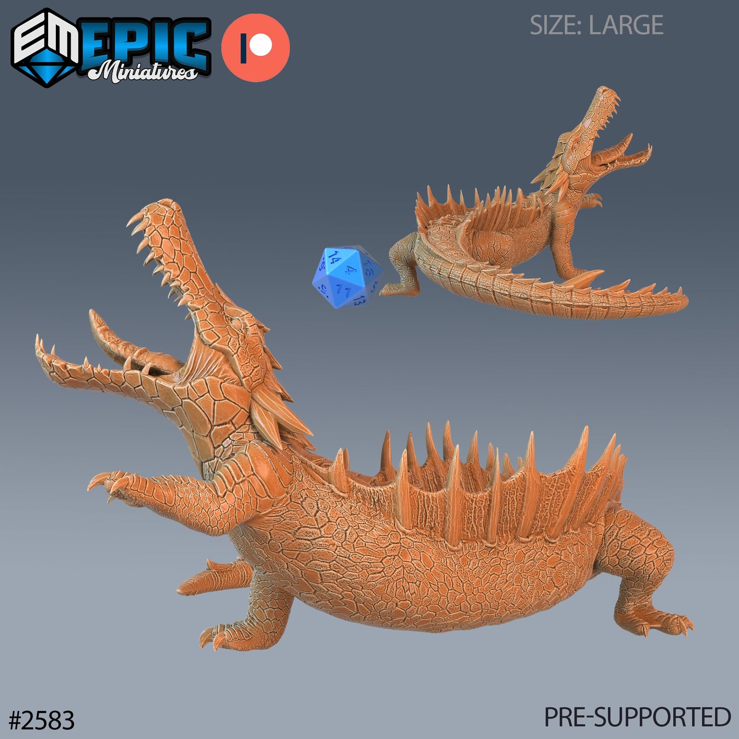 River Crocodile Series- Epic Miniatures | #63 Forgotten Utopia