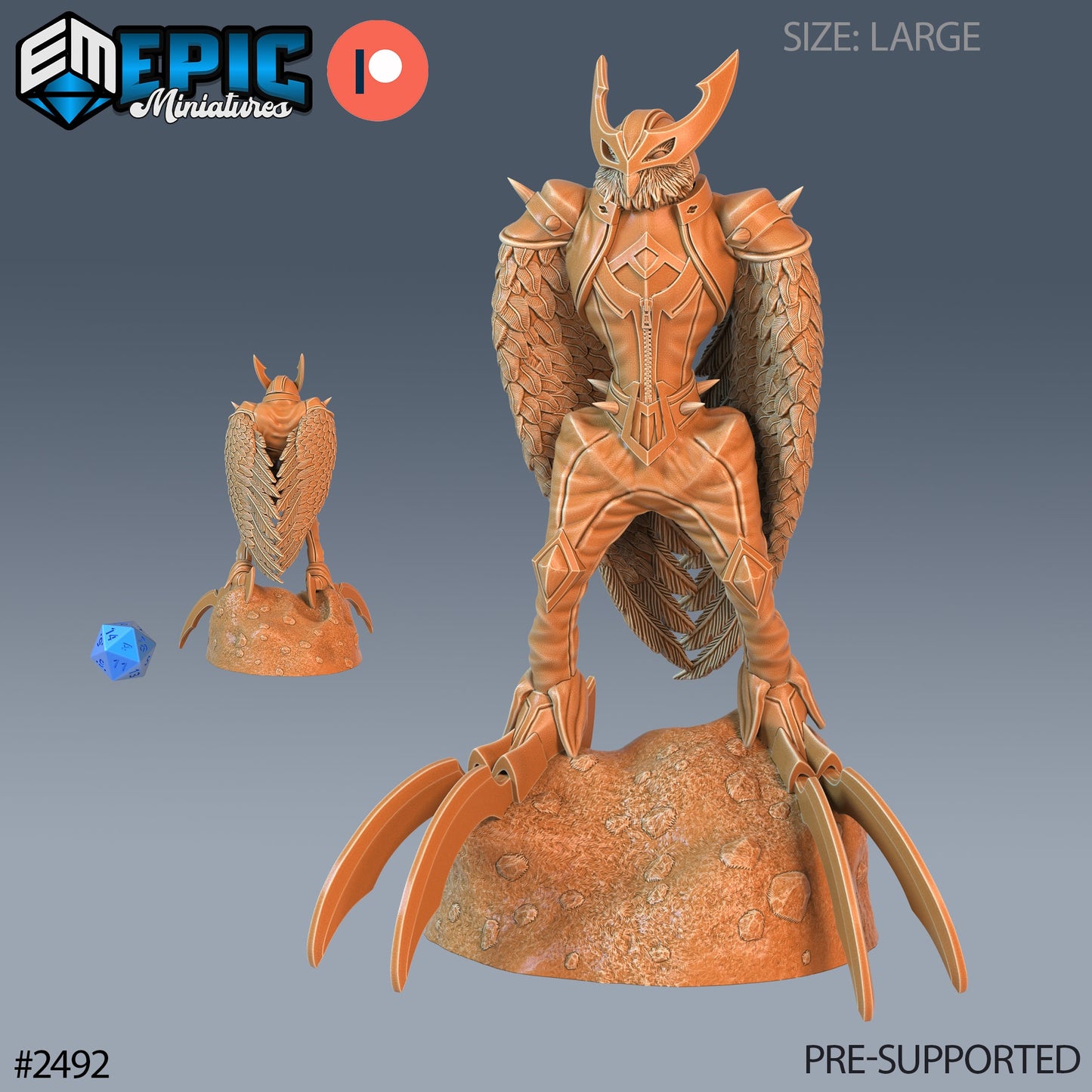 Owl Harpy - Epic Miniatures | #62 Justice Hills