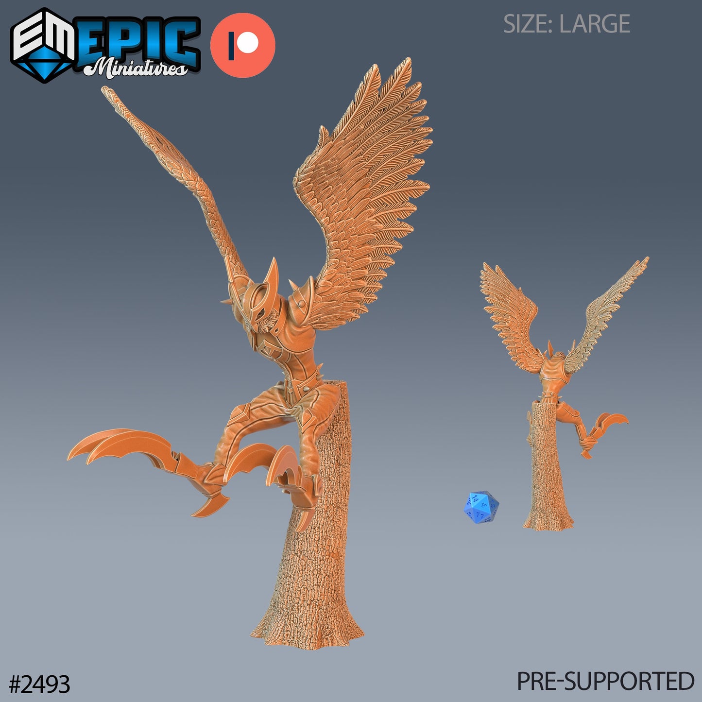 Owl Harpy - Epic Miniatures | #62 Justice Hills