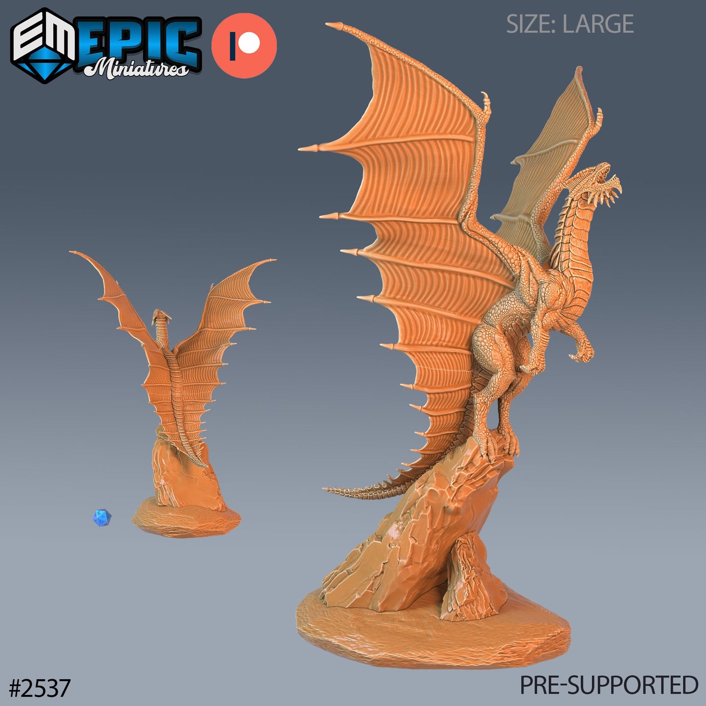 Young Copper Dragon 2537 - Epic Miniatures | #62 Justice Hills