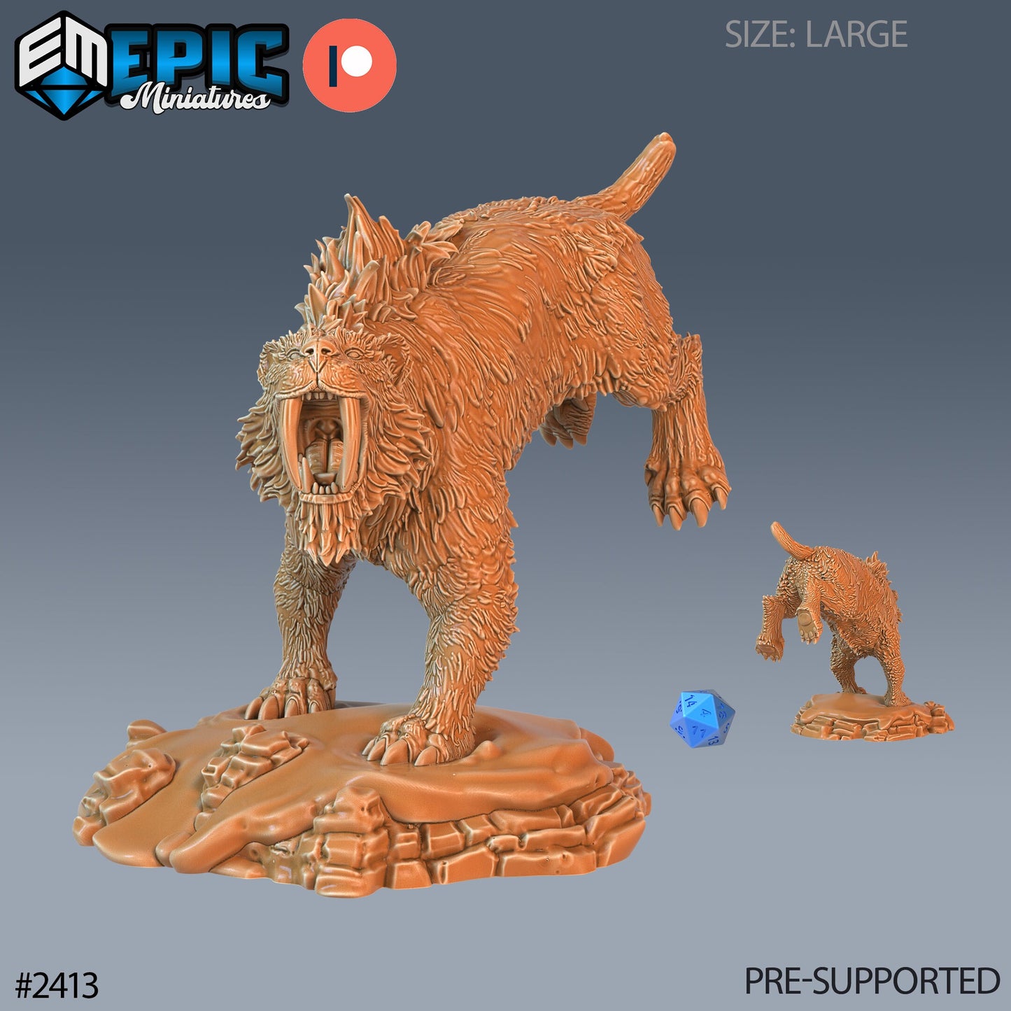 Sabretooth Tiger - Epic Miniatures | #60 Ancient Cold