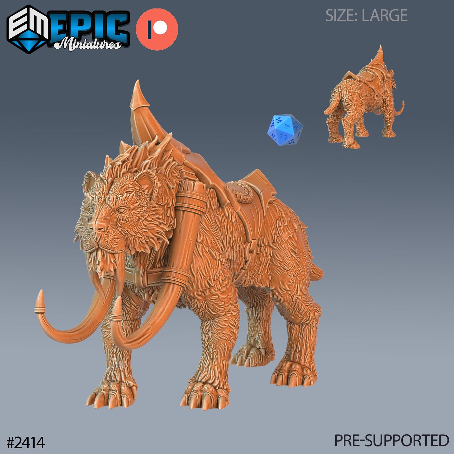 Sabretooth Tiger - Epic Miniatures | #60 Ancient Cold
