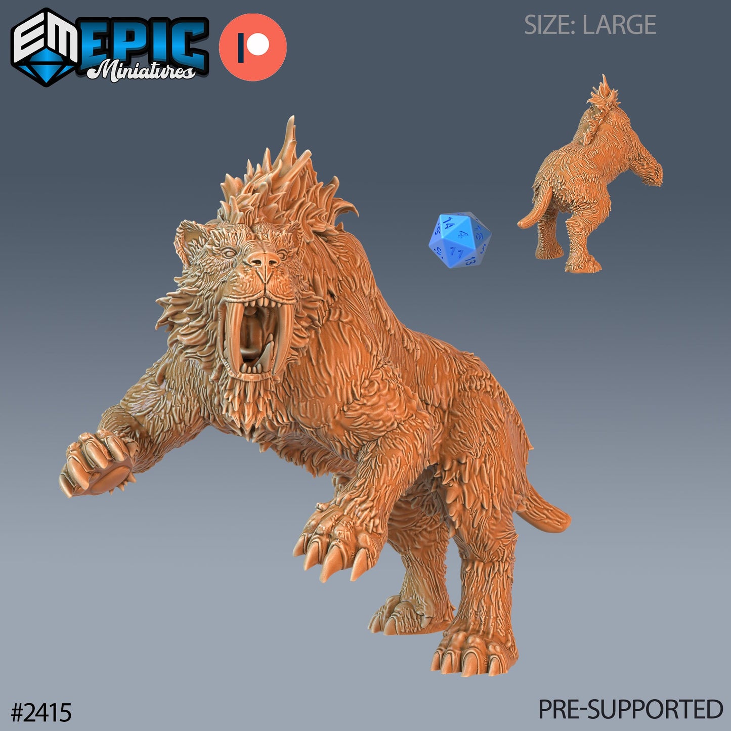 Sabretooth Tiger - Epic Miniatures | #60 Ancient Cold