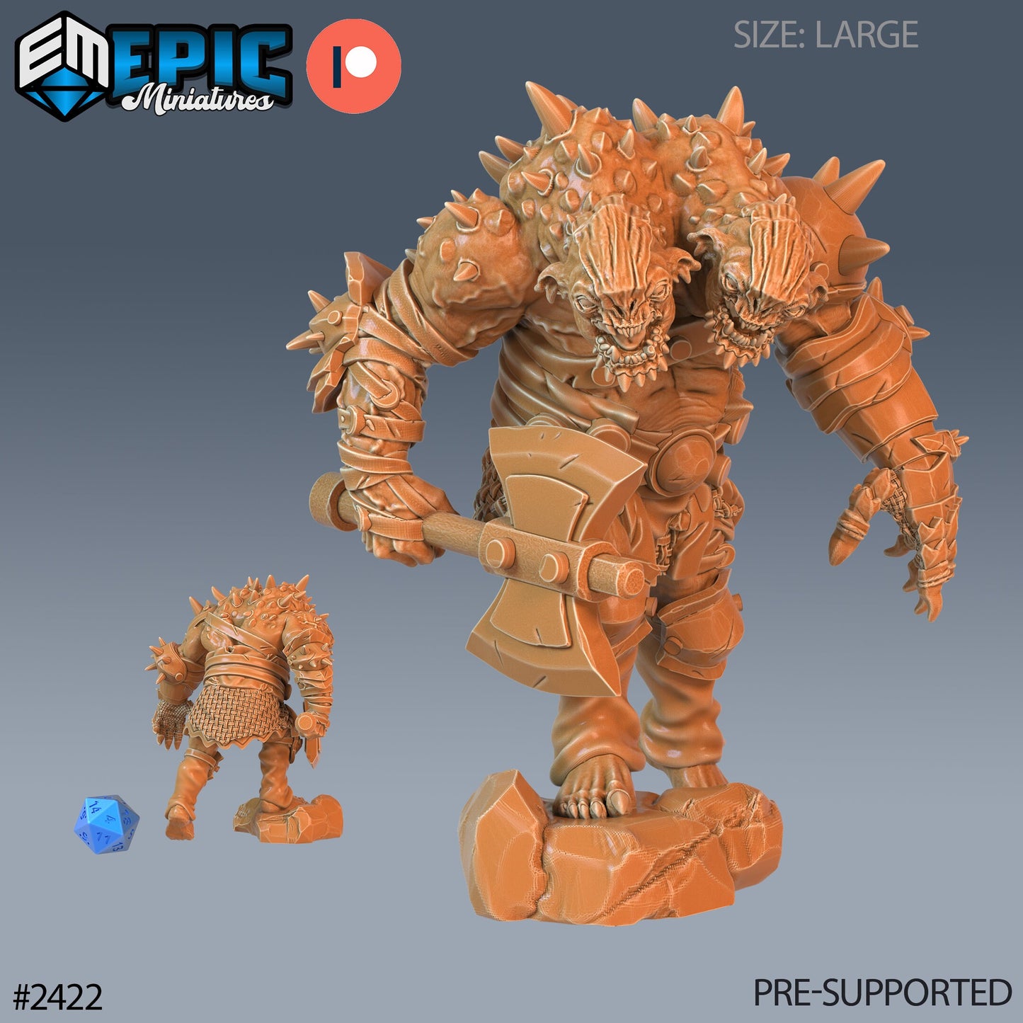 Ettin Beast - Epic Miniatures | #60 Ancient Cold