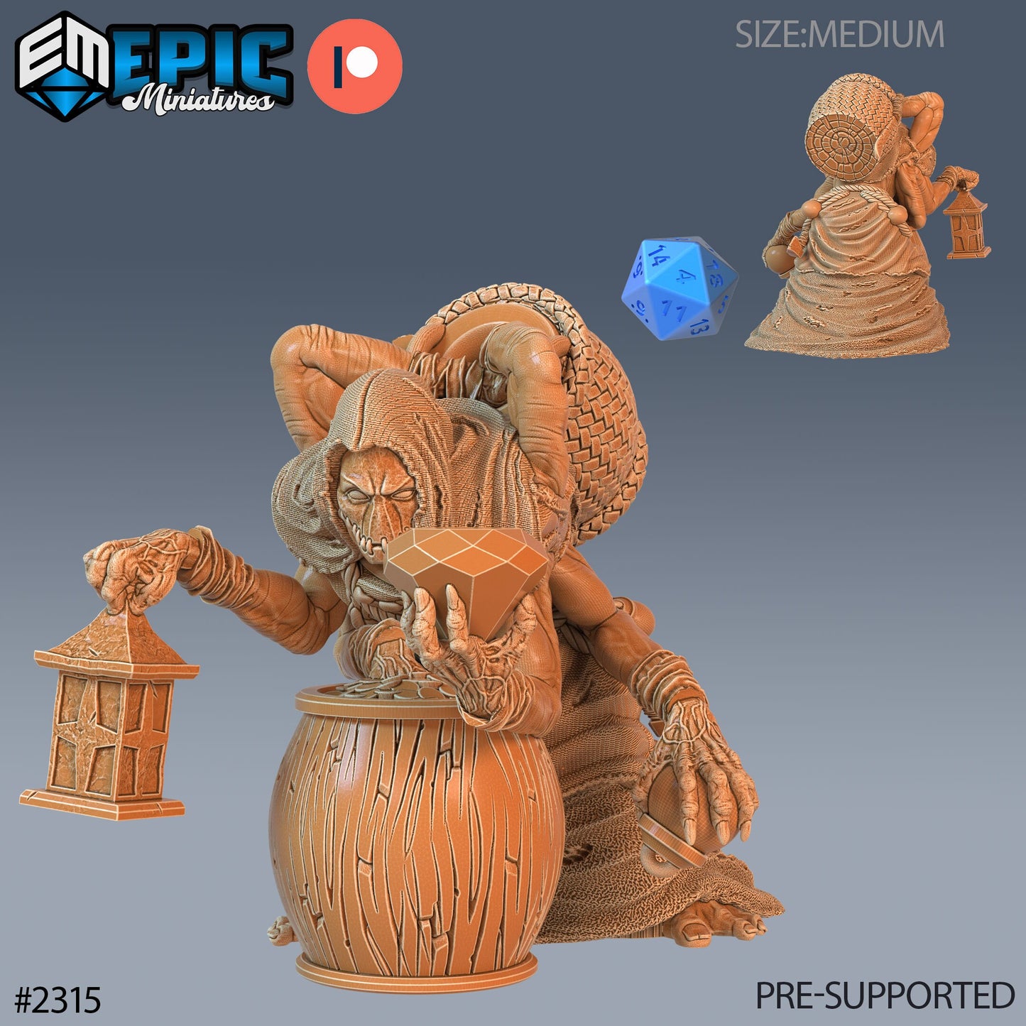 Corpse Collector Lamp - Epic Miniatures | #58 Tombs of Demise