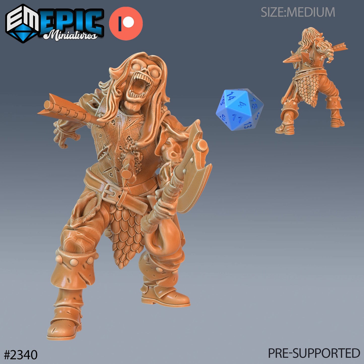 Zombie Warrior - Epic Miniatures | #58 Tombs of Demise