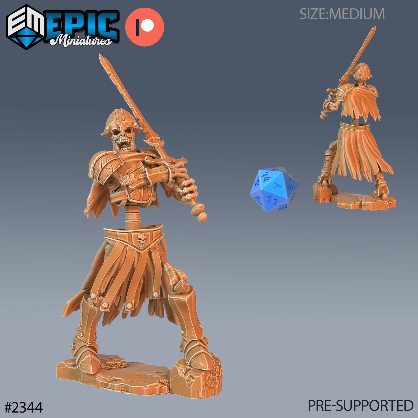 Skeleton Orc Warrior - Epic Miniatures | #58 Tombs of Demise