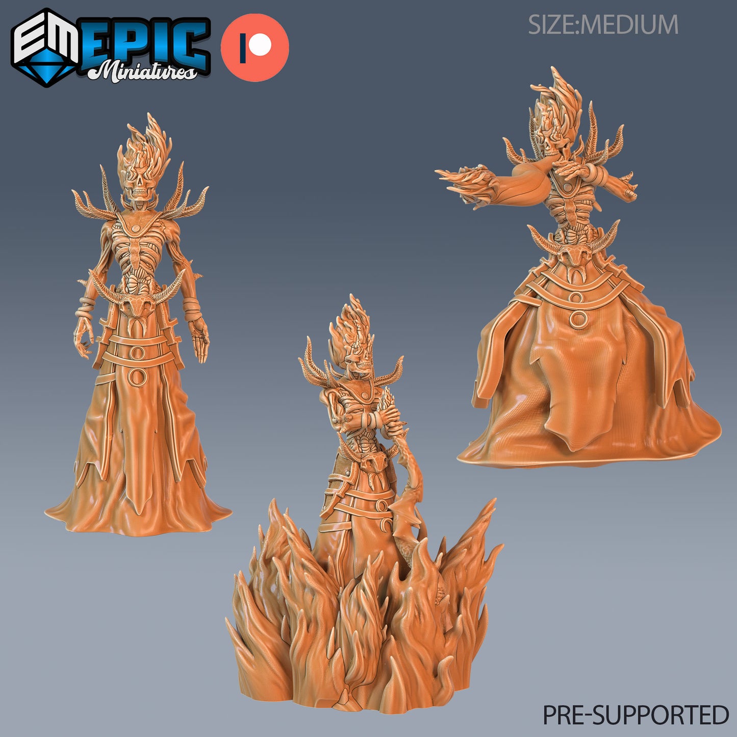 Flame Lich - Epic Miniatures | #58 Tombs of Demise