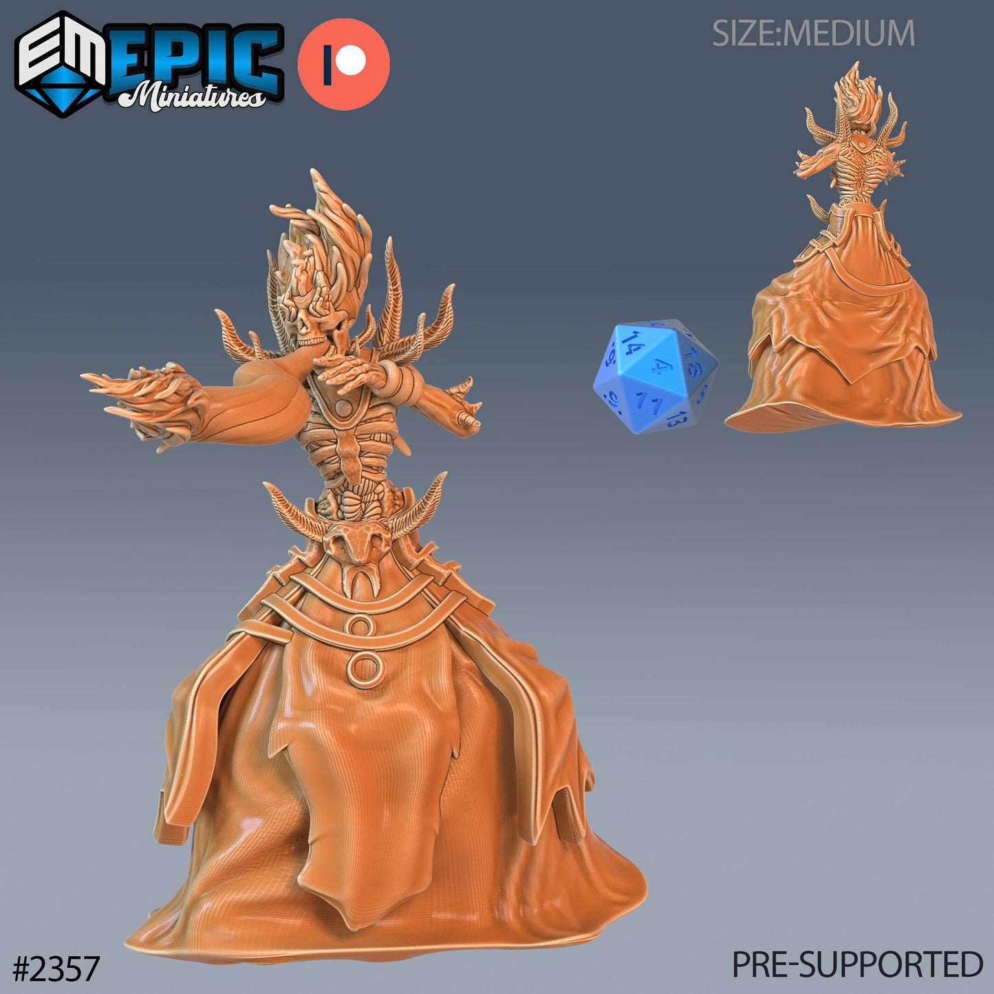 Flame Lich - Epic Miniatures | #58 Tombs of Demise