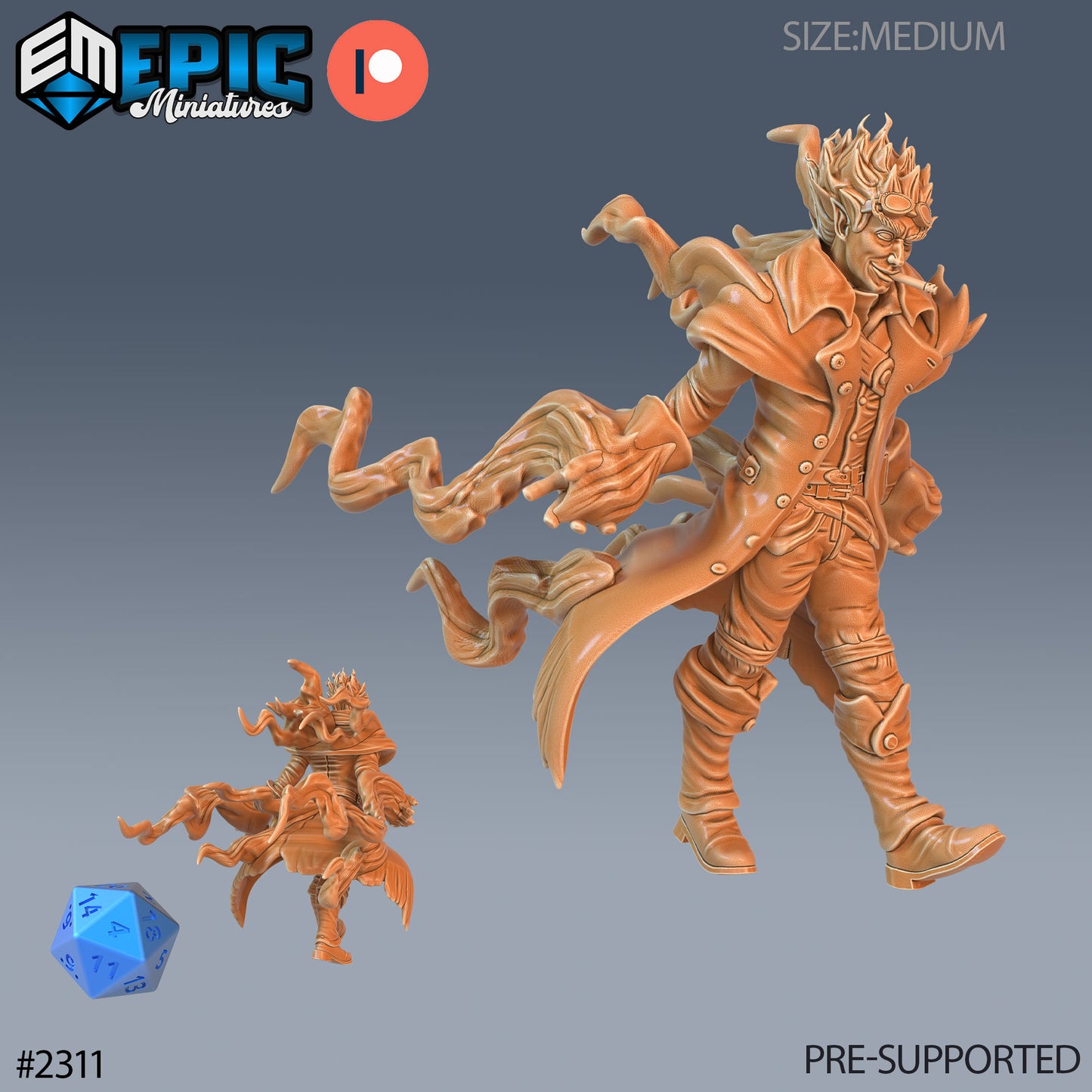 Fire Genasi Adventurer - Epic Miniatures | #57 Arcane Dungeon