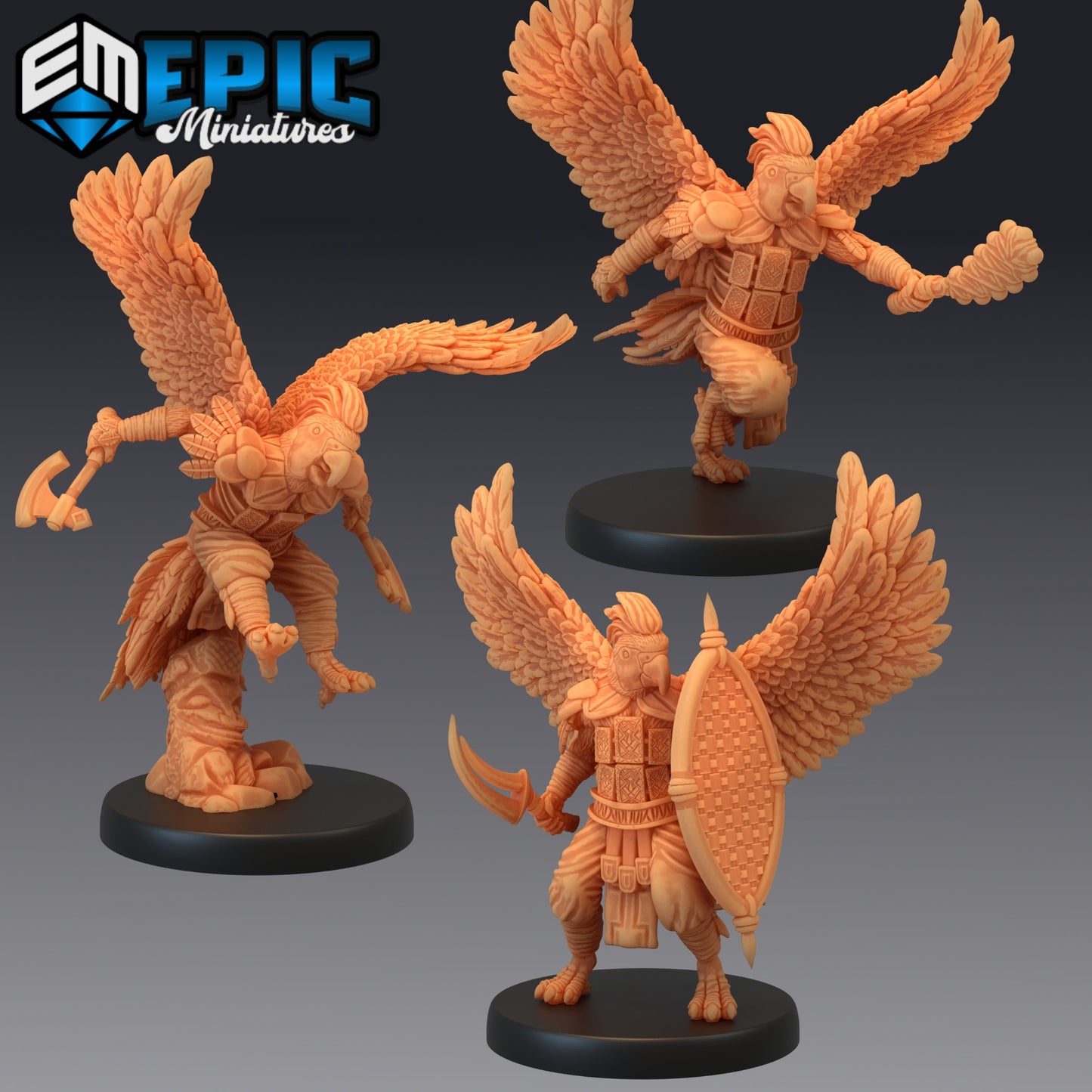 Parrot Folk Warrior - Epic Miniatures | #54 Chaos Jungle