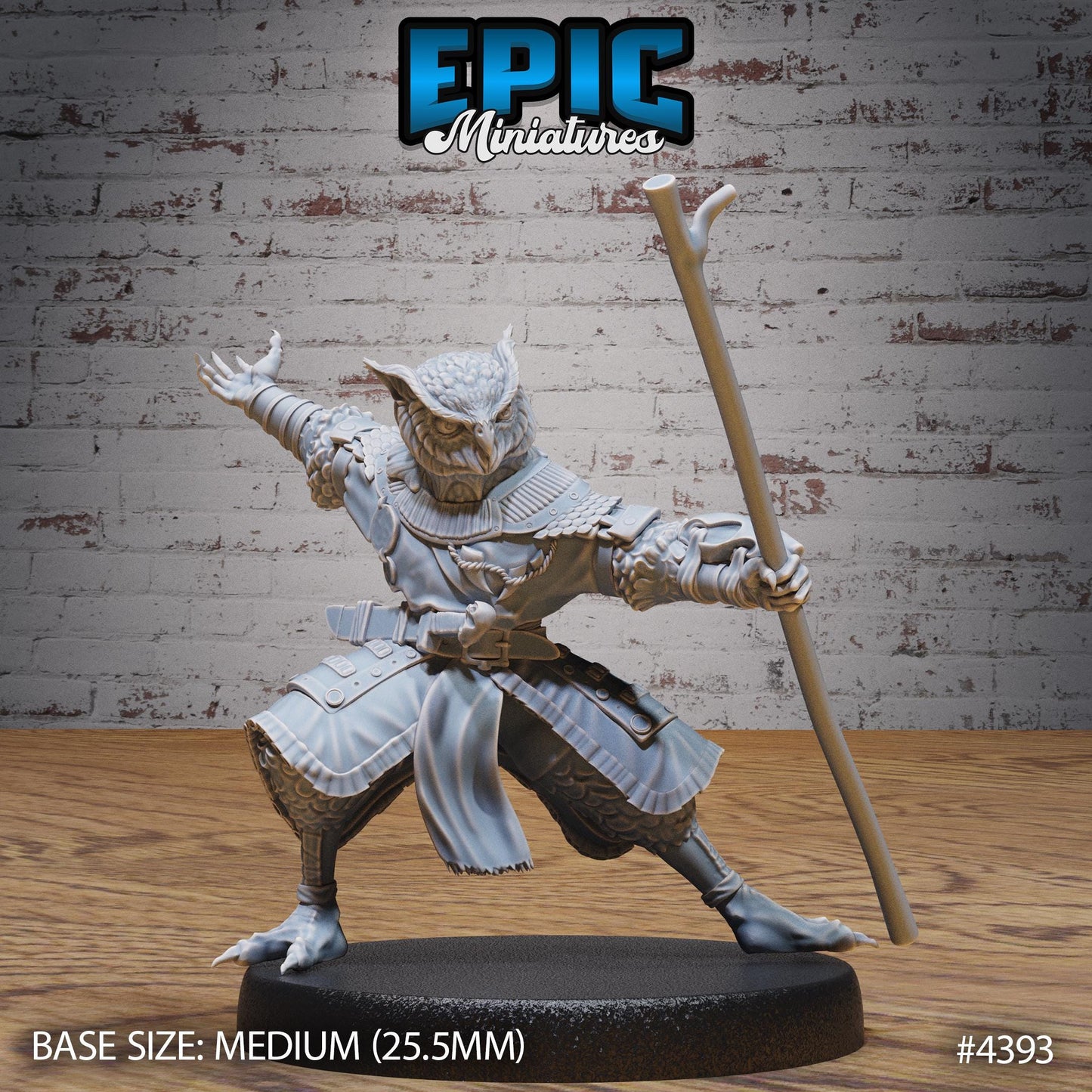 Owl Folk Monk - Epic Miniatures | #101 - Mighty Heroes