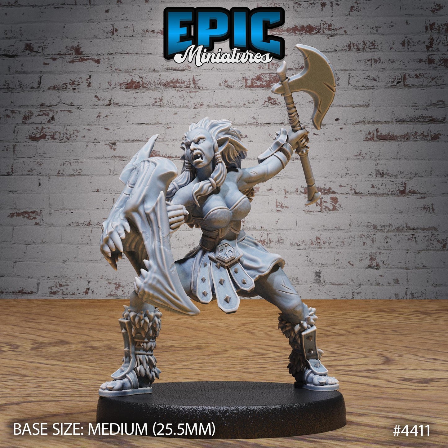 Half Orc Fighter Female - Epic Miniatures | #101 - Mighty Heroes