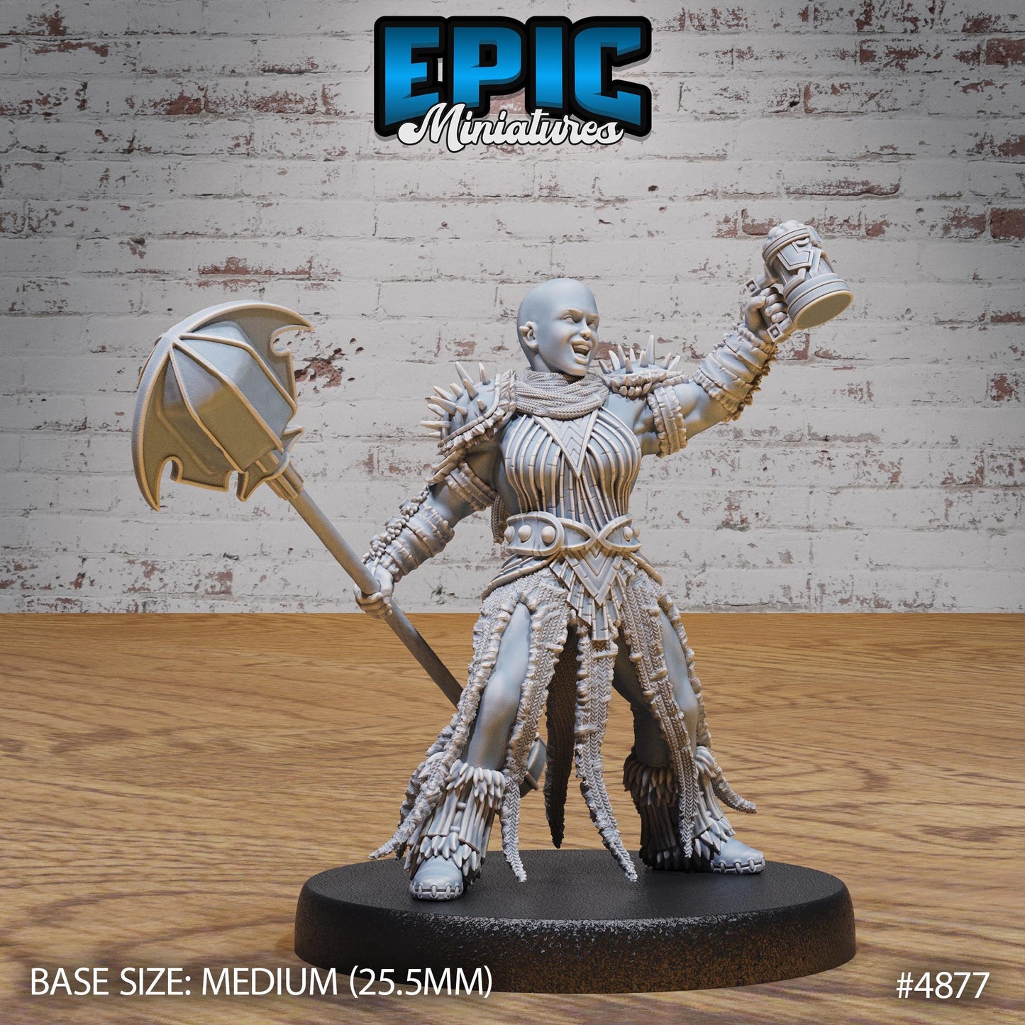 Bald Dwarf Female - Epic Miniatures | #111 - Age of Dragons
