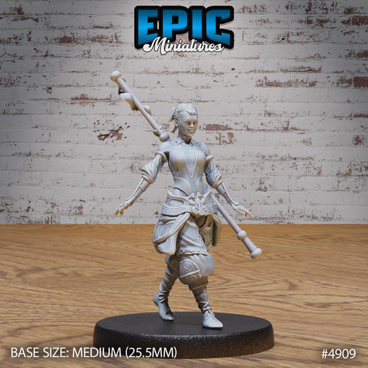 Monk Adventurer Female - Epic Miniatures | #112 -Legends of the East