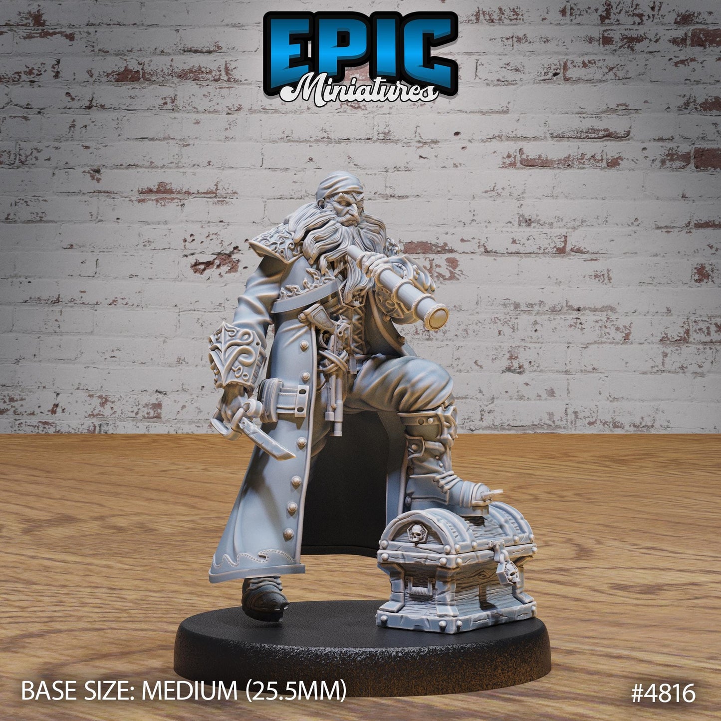 Pirate Captain Barbarossa - Epic Miniatures | #110 - Mysterious Ocean