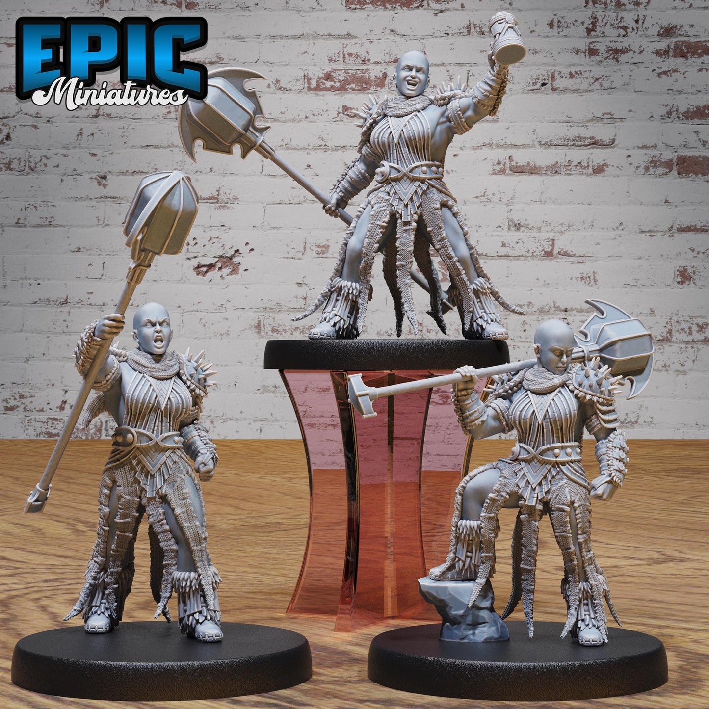 Bald Dwarf Female - Epic Miniatures | #111 - Age of Dragons