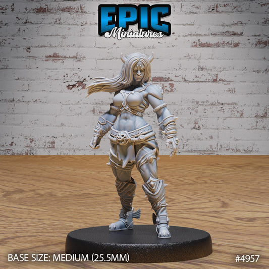 Orc Tiefling Female - Epic Miniatures | #113 -Savage Attack