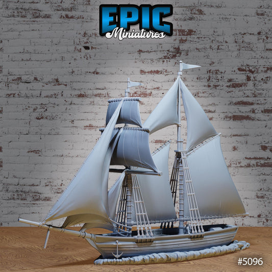 Sailing Ship 5096 - Epic Miniatures | #115 - Halfling Meadows